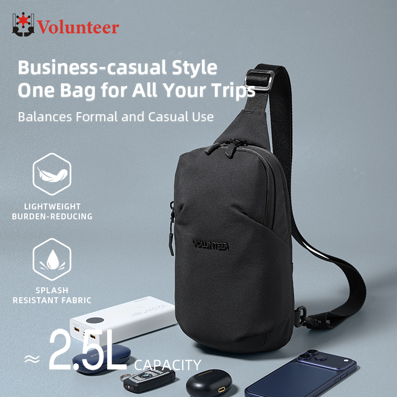 Cycling Commuter Bag - Сумка-слинг VOLUNTEER 2.5L для мужчин, простая